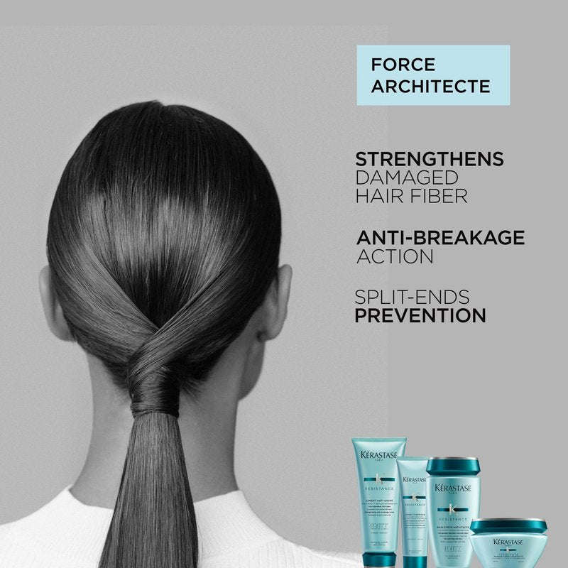 Kerastase Resistance Force Architecte Shampoo - Reconstructing Repair Shampoo For Weak and Damaged Hair, Formulated With Pro-Keratine Complex, 16.9 Fl Oz (Refill)