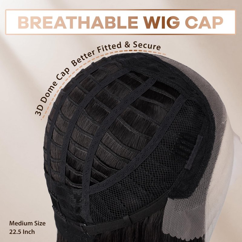 BLL Synthetic Lace Front Wig,13x4 Lace Wig Pre-Plucked Long Straight Glueless 1B Black Wigs For Black Women 26inch Ready to Wear Wigs Beginner Friendly