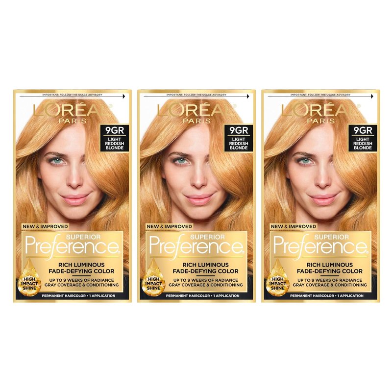 L'Oreal Superior Preference - 9GR Light Reddish Blonde (Warmer) 1 Each (Pack of 3)