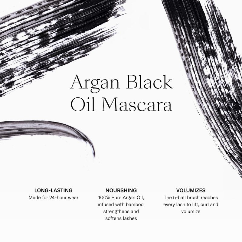 Josie Maran 3-Piece Color Makeup Kit - Argan Oil-Based Makeup Balm for Lips, Cheeks and Eyes, Hyaluronic Acid Lip Plumper & Argan Black Mascara (3 Piece Set)