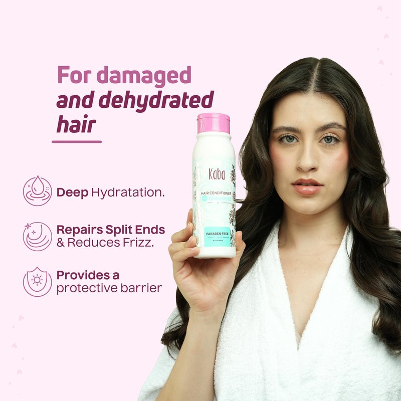 D'Luchi Kaba Ceramide Hair Conditioner For Women | Conditioner For Dry Hair, Damaged and Dehydrated | Repairs Split Ends | Frizz Control | 17oz