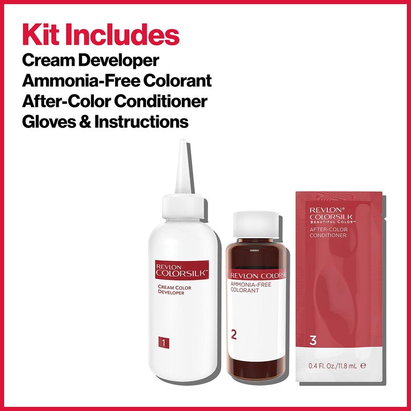 Revlon Permanent Hair Color, Permanent Hair Dye, Colorsilk with 100% Gray Coverage, Ammonia-Free, Keratin and Amino Acids, 73 Champange Blonde, 4.4 Oz (Pack of 3)
