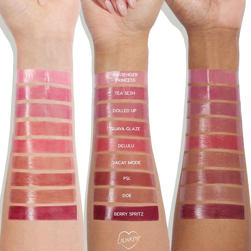 ColourPop So Juicy Plumping Lip Gloss Balm - Hydrating Lip Gloss & Balm Hybrid with Peptides - Non-Sticky Formula - Visibly Plumps Lips & Delivers Buildable Color - Dolled Up (0.07 oz)