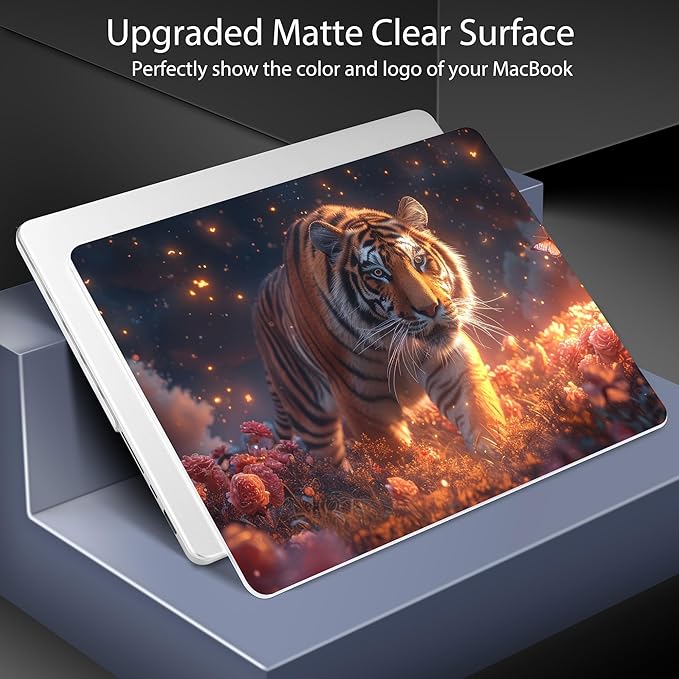 Lepeoac Case for MacBook Pro 16 inch Case 2026-2021 | M5 A3429 A3428 M4 M3 M2 M1 Pro/Max | Protective Hard Shell Laptop Cover with Screen Protector & Keyboard Cover | Dream Tiger