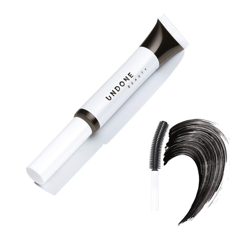 Undone Beauty Laze Lash Glaze Volumizing High Gloss Mascara with Curved Brush - Lightweight Formula for Naturally Boosted, Separated Eyelashes - Vegan and Cruelty Free - Dark Chocolate