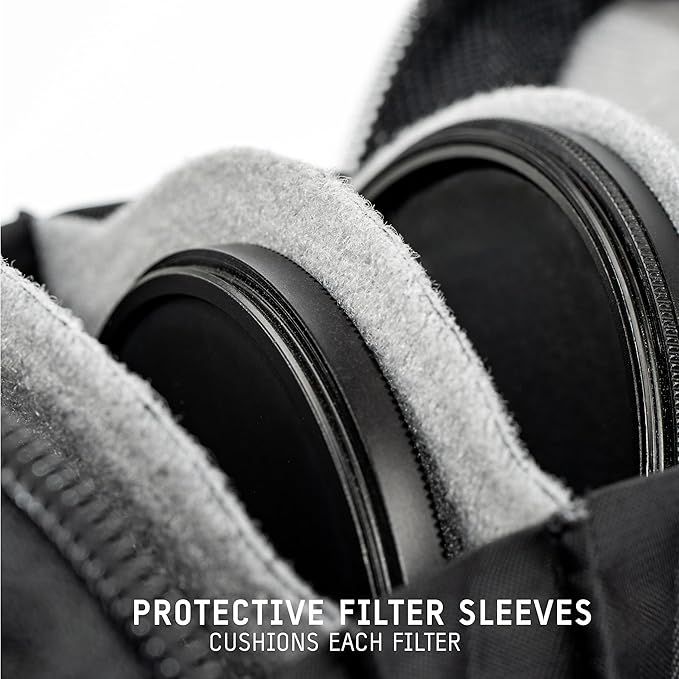 WANDRD Lens Filter Case - Store 4 Filters in Your Camera Backpack or Camera Case, Protect Photography Accessories from Scratches, Dust & Impact Traveling Bag (Sedona Orange)