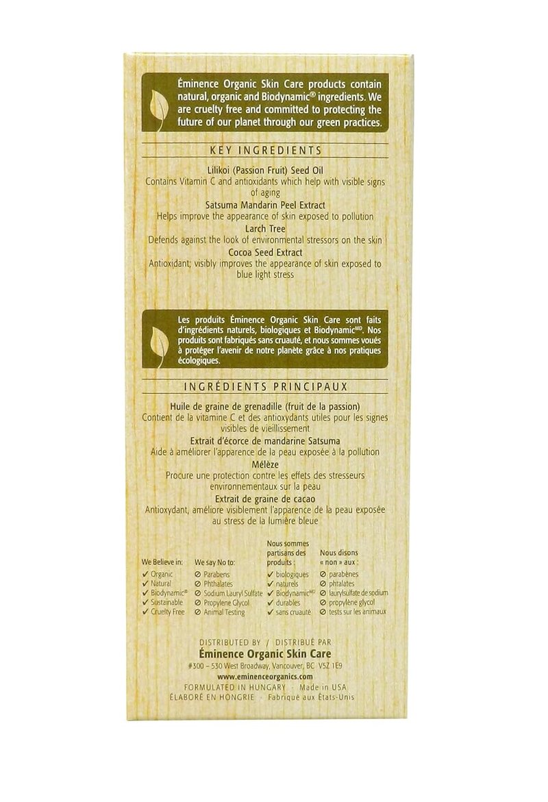 Eminence Lilikoi Daily Defense Moisturizer SPF 40 - Hydrating Vanilla Formula | 2 Fl Oz