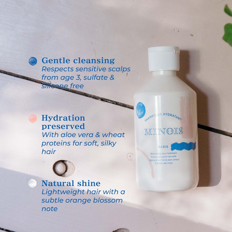 MINOIS PARIS Gentle Kids Shampoo with Aloe Vera & Orange Blossom | Natural Non Toxic Shampoo for Toddler & Children | Hydrating Organic Hair Care | Made in France 10.14 fl oz