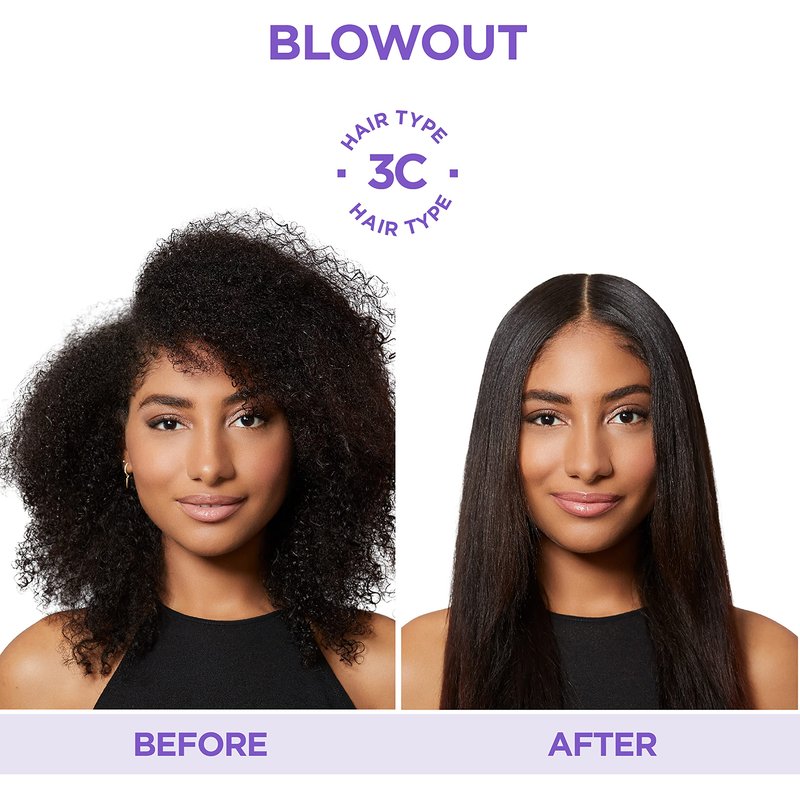 SoftSheen-Carson Dark and Lovely Blowout Heat Shield Hair Primer, Blow Dry Spray & Heat Protectant with Castor Oil, For Curly & All Hair Types, 4.4 fl oz