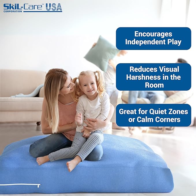 Skil-Care Crash Pad Replacement Cover, Cozy Cloth Fabric, Sensory Pad Cover Only, Soft Durable and Washable Fabric, Available 3'x4' 5'x5' 6'x8' 8'x8' Crash Mats, Cover Only