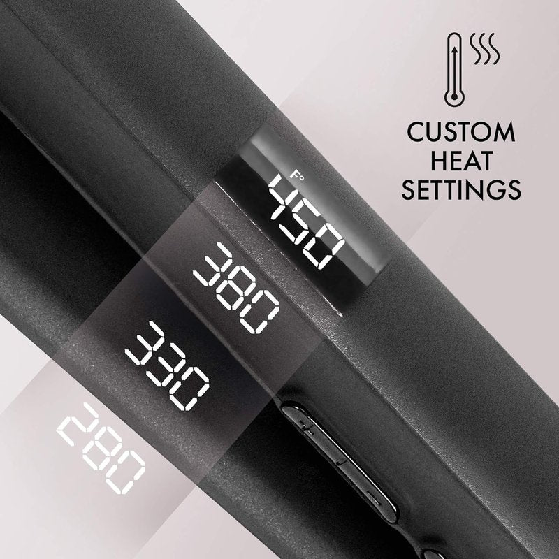 Hot Tools Pro Flat Iron - 1 Inch Ceramic & Tourmaline Plates for Sleek Hair Styling