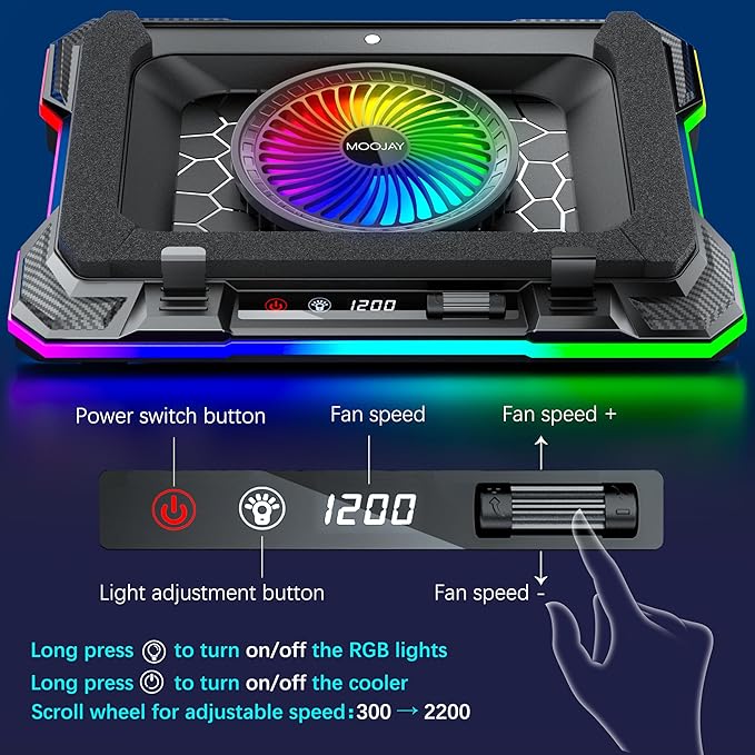 Laptop Cooling Pad Powerful Turbo Fan