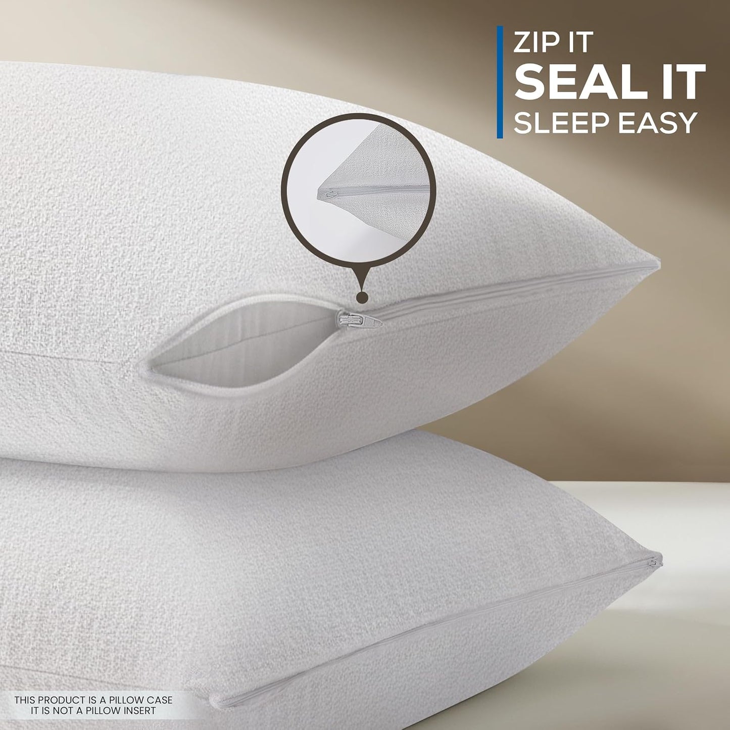 Utopia Bedding Waterproof Pillow Protectors - Set of 4 Queen Size Terry Covers | Bed Bug & Dust Mite Proof