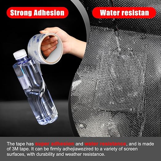 PHIXBEAR Super Strong Adhesion Screen Repair Tape Replacement Kit, Screen Tape Mesh Repair for Window Screen and Screen Door Tears Holes, Grey 1.97In X 6.57Ft
