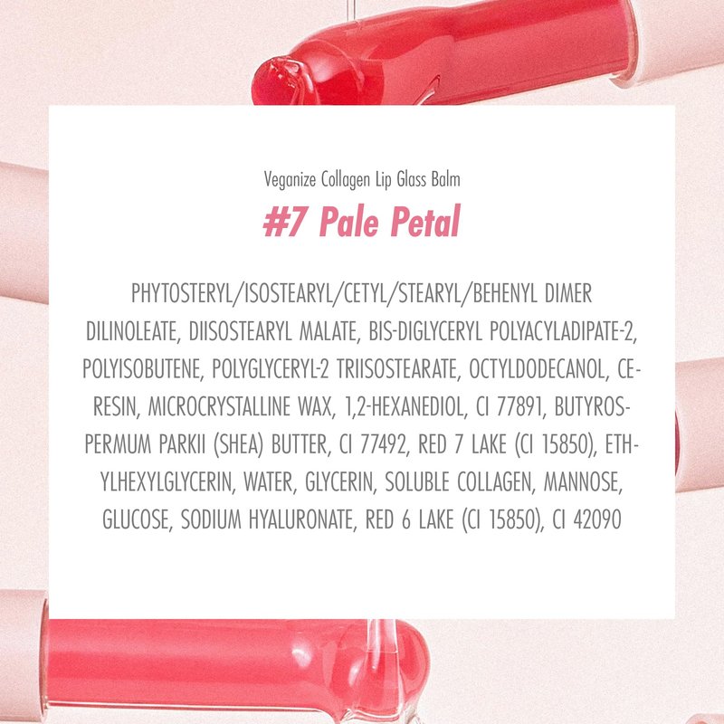 SELF BEAUTY Veganize Collagen Lip Glass Balm | Hydrating Lip Balm in 9 Vibrant Colors | Moisturizing Lip Care Infused with Collagen Jelly Magic | No Animal Trial Lip Balm 0.06 oz (#4 Light Peach)