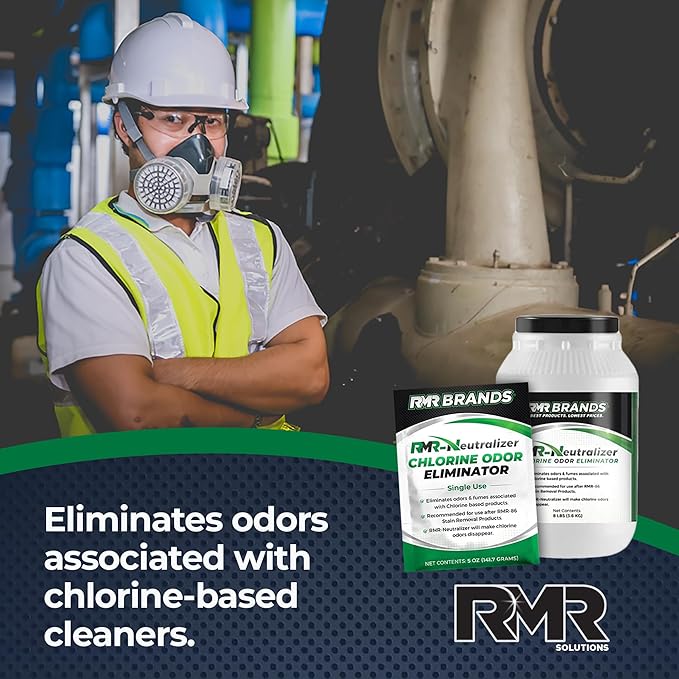 RMR-Neutralizer, Chlorine and Bleach Odor Eliminator - Neutralizes Odors From Chlorine and Bleach-Based Indoor & Outdoor Cleaners, 5oz Makes 1 Gallon, 12-5 Ounce Packets
