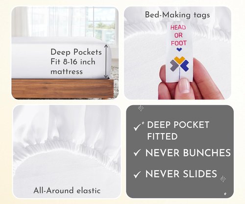 California Design Den Cal King Bedsheet Set - 400 Thread Count 100% Cotton | Soft, Breathable, Deep Pocket - White (2-Pack)