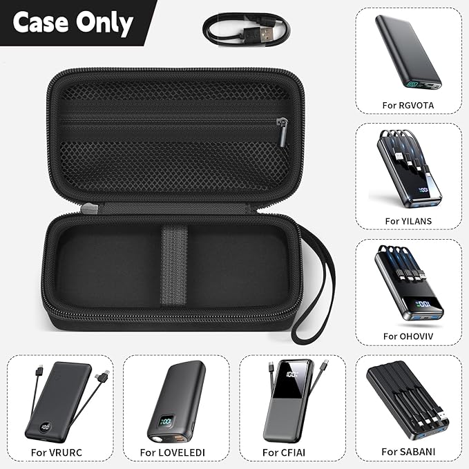 ANKHOH Portable Bank Charger Case for Charmast for VRURC for OHOVIV for SABANI for YILANS for CFIAI for LOVELEDI for RGVOTA for Miday for RONEGN for POIYTL for IAPOS Fast Charging Battery(Black)