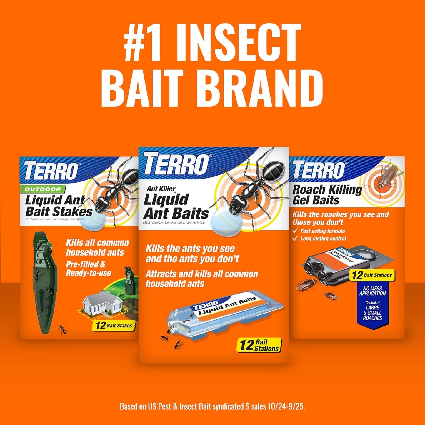 TERRO Ant Killer Bait Stations T300B - Liquid Bait for Effective Indoor Ant Control - 12 Count