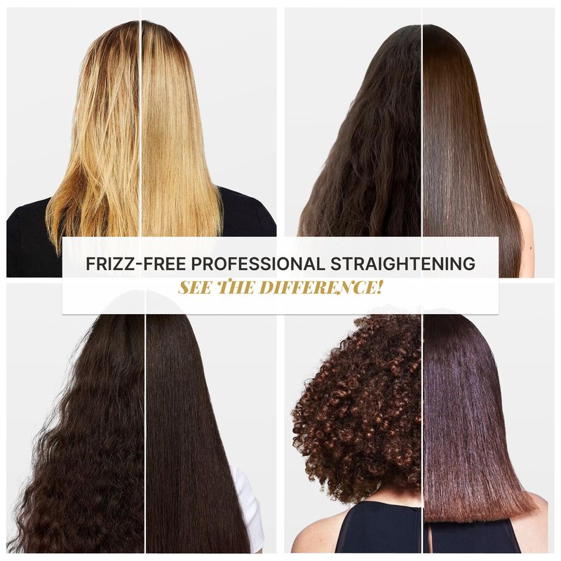 FASHION GOLD Keratin Hair Treatment (10 USES per Bottle), Keratina para Alisar el Pelo, Hair Botox Treatment, At Home Keratin Treatment, Alisados Organicos SIN FORMOL, Verdadera Keratina Brasileña