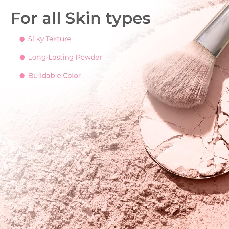 16pc STARTER KIT with 10 BRUSHES SET Mineral Makeup Bare Face Loose Powder Includes Matte Foundation, Veil Primer, Blush, Bronzer, Translucent Finishing Setting Powder SPF 30 Travel Size