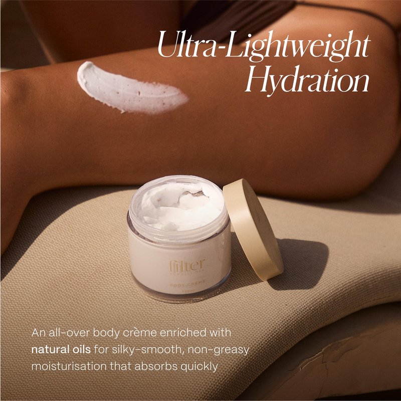 FILTER BY MOLLY-MAE Body Crème | Ultra-Hydrating Body Moisturizer for Women | Tan Extender, Enriched with Shea Butter & Natural Oils | Skin Moisturizer