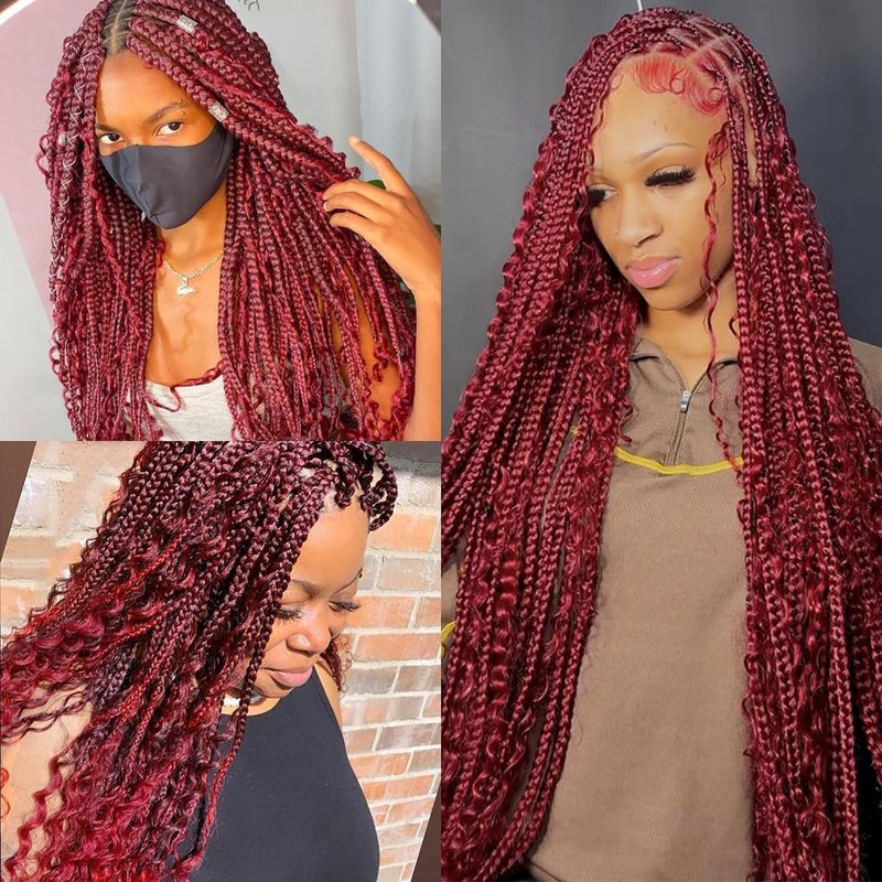 Human Braiding Hair 2 Bundles/Pack 100g Burgundy 99J Curly Deep Wave Human Bulk Hair for Braiding No Weft 10A Brazilian Virgin Human braiding Hair 99J (Burgundy 99J, 14 inch/100g)