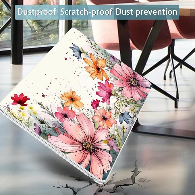 Mektron for 2026 MacBook Air 13-inch M5 Laptop Case A3449 with 13.6-inch Liquid Retina Display Fits 2025 A3240 M4 2024 A3113 M3 2023 A2681 M2 Printed Shell for MacBook Air 13.6", Colorful Floral