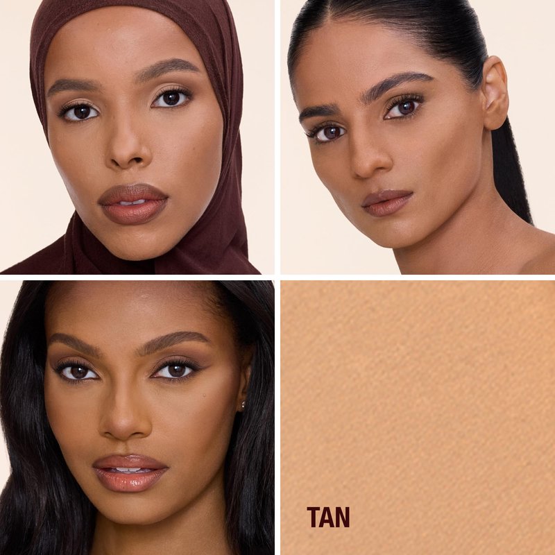 Charlotte Tilbury Airbrush Flawless Finish Setting Powder Refill - Pore-Blurring Pressed Powder for Face Makeup to Minimize Shine with a Soft-Focus Finish - 3 Tan