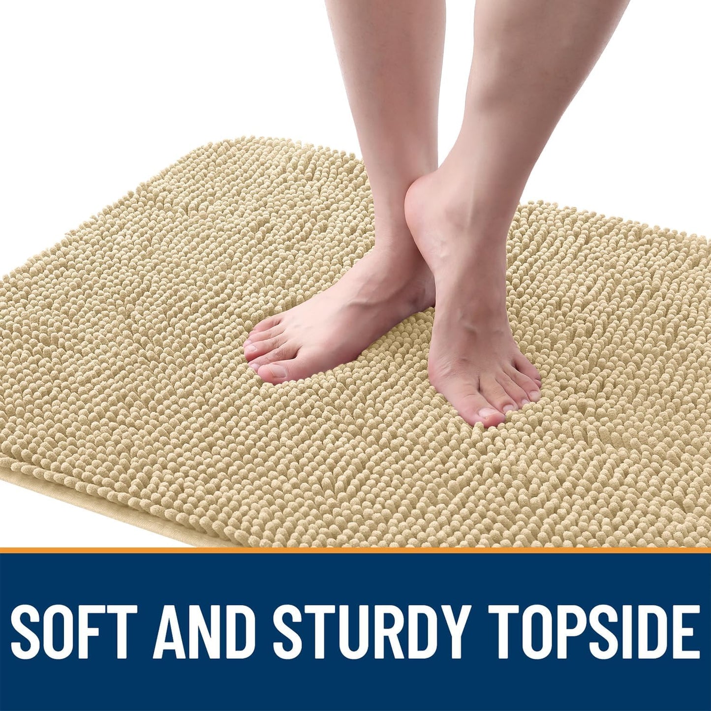 OLANLY Dog Door Mat - Absorbent Non-Slip Washable Chenille Mat for Muddy Paws | 70x24 Inches, Quick Dry