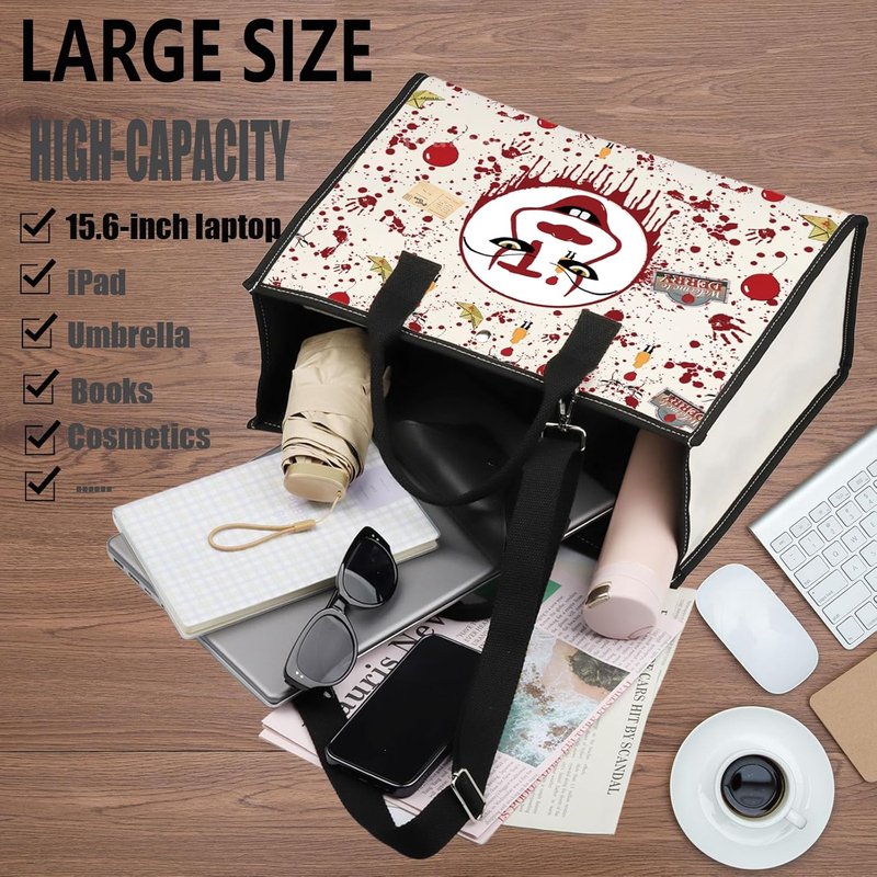 Horror Clown Makeup Bag - Zipper Pouch for Cosmetic Storage | Perfect Gift for Horror Movie Fans