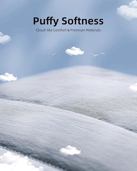 Grey Puffy Laptop Sleeve 16-Inch Fluffy Protective Sleeve for MacBook Pro 16/Air 15, Dell XPS 15, HP, for Travel & College