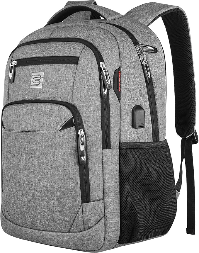 Volher Laptop Backpack,Business Travel Anti Theft Slim Durable Laptops Backpack,Water Resistant College Computer Bag for Women & Men Fits 15.6 Inch Laptop and Notebook - Grey
