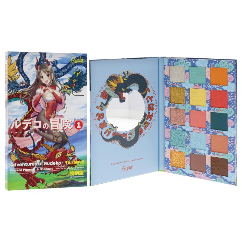 Manga Collection Pressed Pigments and Shadows Palette - Adventures of Rudeko by Rude Cosmetics for Women - 0.77 oz Eye Shadow