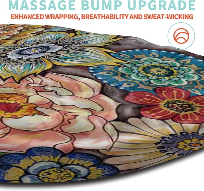 Kuosgm Ergonomic Mouse Pad Wrist Support with Memory Foam Massage Bulge, Carpal Tunnel Pain Relief Mousepad Wrist Rest for Mouse(12x8 inch, Blooming)