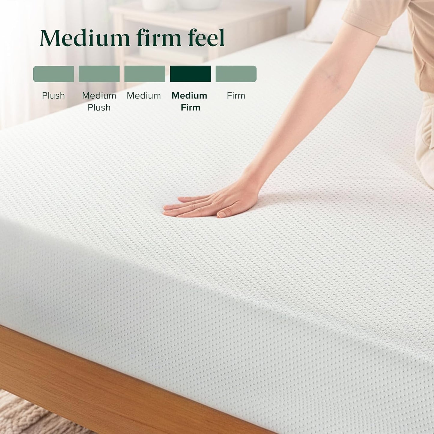 Zinus 12 Inch Twin Green Tea Memory Foam Mattress - Medium Firm, Fiberglass Free, Zoned Pressure Relief