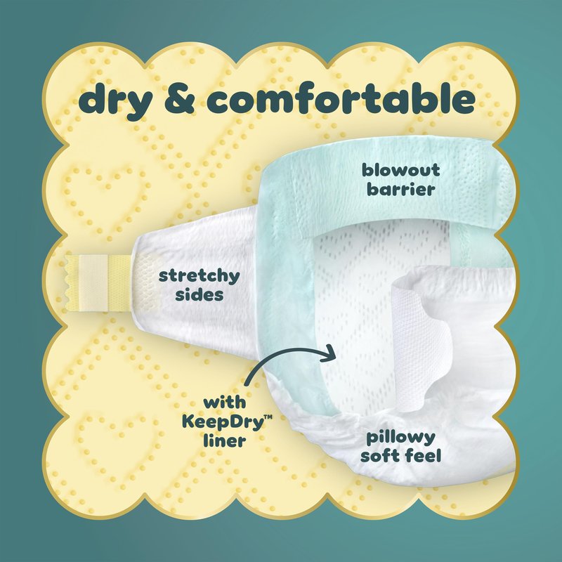 Pampers Swaddlers Diapers, Size 2 (10-22 lbs), 84 Count, Hypoallergenic, Absorbent, Keeps Baby Dry and Comfortable, Skin Safe Disposable Baby Diaper