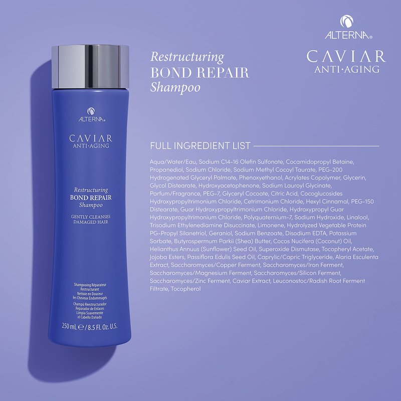 Alterna Caviar Anti-Aging Restructuring Bond Repair Shampoo, 8.5 Fl Oz (Pack of 1)