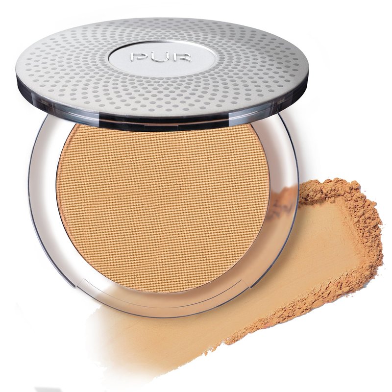 PUR Beauty 4-in-1 Pressed Mineral Makeup Powder Foundation with SPF 15 - Concealer & Finishing Compact Pressed Powder for Face - Buildable Medium to Full Coverage Foundation Powder (Light Porcelain)