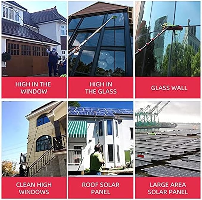 Telescopic Window Cleaning Pole 3.610.8m Water Fed Brush for Solar Panel & Conservatory Roof Cleaning 10.8m/36FT Essential Cleaning Tool for Photovoltaic Panels
