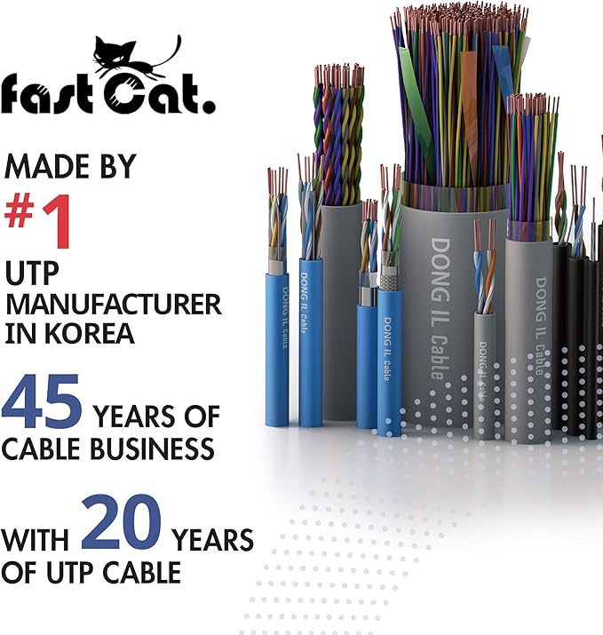 fast Cat. Cat5e Ethernet Cable 1000ft - ETL Listed 24 AWG, CMR, Insulated Bare Copper Wire Cat 5 ethernet Cable with FastReel - 350MHZ / Gigabit Speed UTP Cable Cat5e - CMR (Blue)