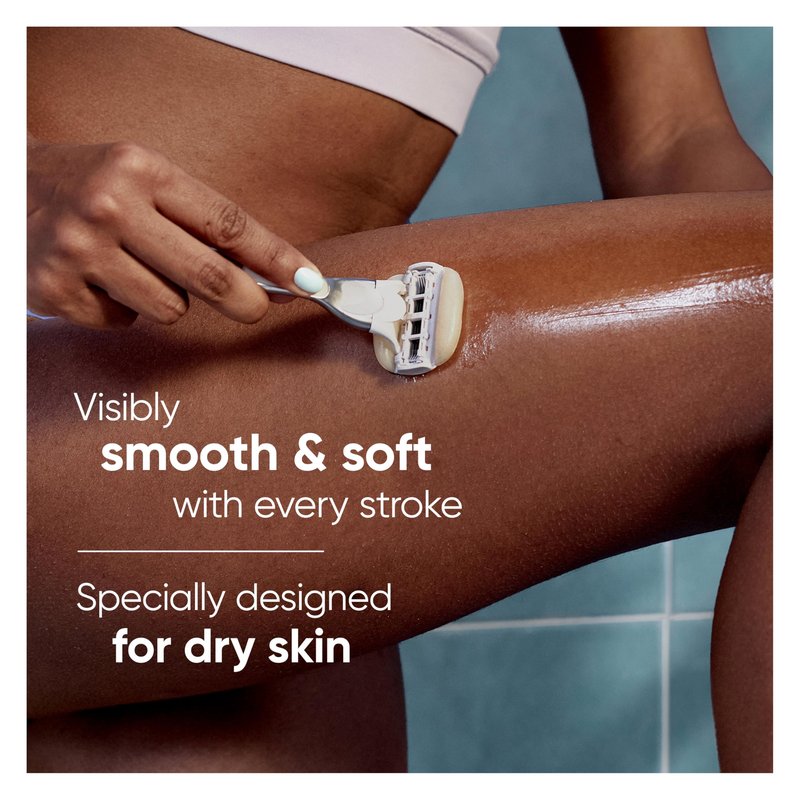 Venus MoistureGlide Women's Razor Blades, With Built-in Shave Gel Bars, 6 Razor Blade Refills