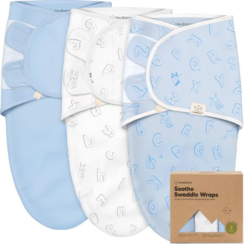ABC Land Organic Baby Swaddle Sleep Sacks - Soft & Snug for Newborns 0-3 Months | 3-Pack