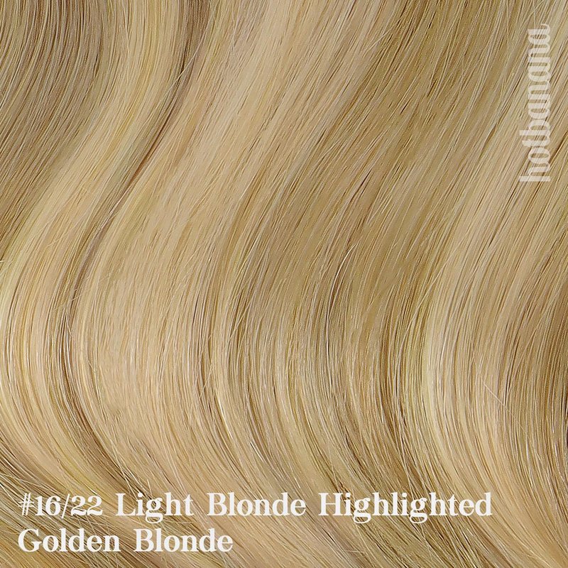 HOTBANANA Human Hair Clip in Hair Extensions, Balayage Light Blonde Highlighted Golden Blonde (Ash Tone) 120g Clip in Hair Extensions Real Human Hair Straight Remy 14 Inch 7pcs