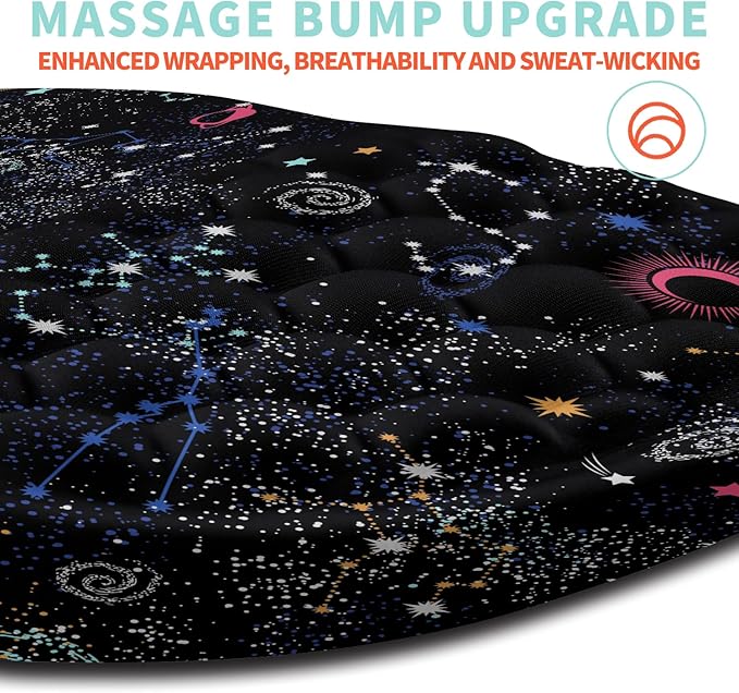 Kuosgm Ergonomic Mouse Pad Wrist Support with Memory Foam Massage Bulge, Carpal Tunnel Pain Relief Mousepad Wrist Rest for Mouse(12x8 inch, Galaxy)