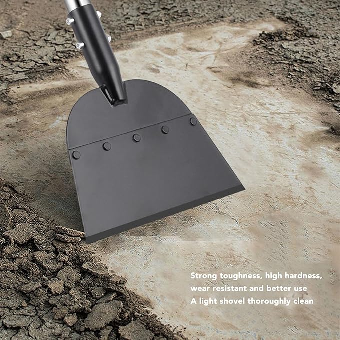 Snow Shovel,Ice Scraper Tool for Driveway,Cleaning Weed Removal Tool Floor Scraper Long Handle Flat Shovel Snow Ice Chopper Ice Removal Tool for Walkway Driveway Road Clean