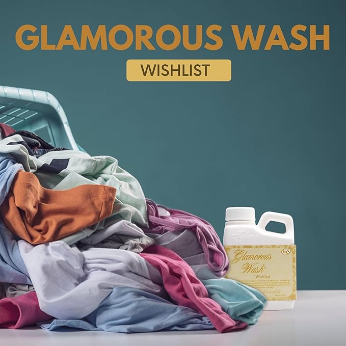 Worldwide Nutrition Bundle: Tyler Glamorous Wash Wishlist Scent Fine Laundry Liquid Detergent - Hand and Machine Washable - 4 oz, 112-gram Container and Multi-Purpose Key Chain
