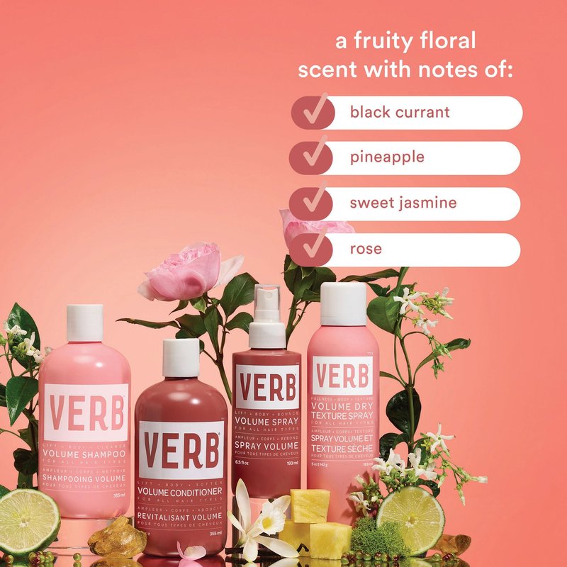VERB Volume Shampoo 12 fl oz- Gently Cleanses, Lifts Flat Hair + Adds Volume - Sulfate, Paraben and Gluten Free