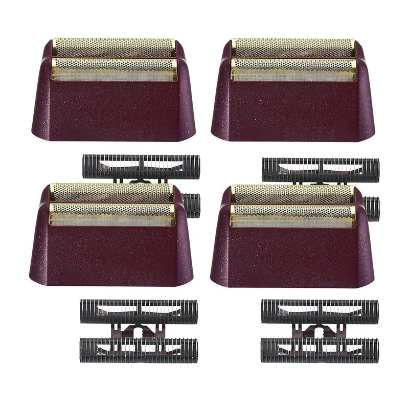 Replacement Foil & Cutter Bar for Wahl Super Close Shaver - 4-Pack Compatible with 7031-100 & 7043-100 Models, Red