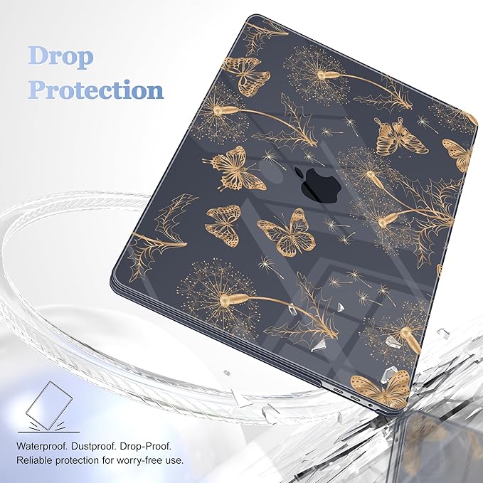 Lepeoac for MacBook Pro 16 inch Case 2019 2020 Release Model A2141, Plastic Hard Shell Cover with Keyboard Cover for MacBook Pro 16 inch with Touch Bar & Touch ID - Butterflies